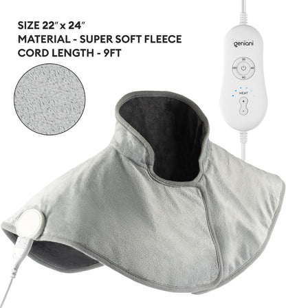 Neck & Shoulders Heating Wrap Lava, Mist Gray
