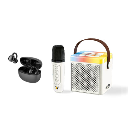 Ultimate Sound & Party Combo: Portable Karaoke Set & True Wireless Stereo Earbuds