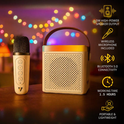 Ultimate Sound & Party Combo: Portable Karaoke Set & True Wireless Stereo Earbuds