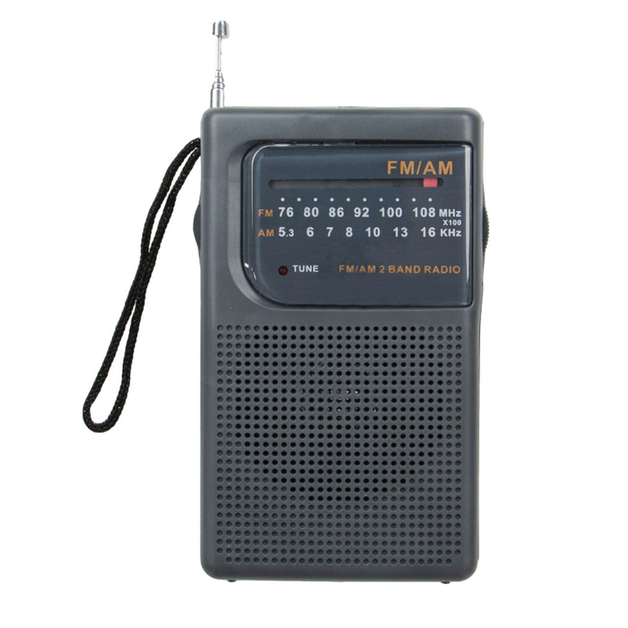 Supersonic AM/FM Pocket Radio in Black
